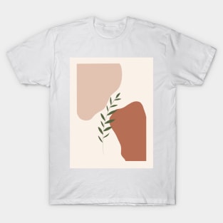 Abstract minimalist Illustration Poster Pastel Tones Decorative T-Shirt